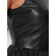 thumbnail image 5 of DARING DIVA Tank Faux Leather A Line Mini Dress XL Black, 5 of 6