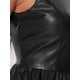 thumbnail image 5 of Vestido de tanque INSPIRE CHIC para mujeres, sin mangas, de cuero sintético, vestido mini en corte A M Negro, 5 of 6
