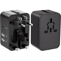 PrimeCook Shop Travel Adapter with 2 USB A 1 USB C,Universal All in One Worldwide Travel Adapter,Power Converters Wall Charger,AC Power Plug Adapter,International Power Adapter for USA EU UK AUS