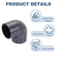 thumbnail image 3 of Uxcell Duct Connector, Plastic Dryer Hose Connector Pipe Fitting Adapter Coupling for Vent Hose 3" Gray, 3 of 6