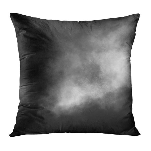 BOSDECO Gray Abstract Fog and Mist Effect on Action Air Artificial Black Blow Pillow Case Pillow Cover 20x20 inch