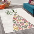 thumbnail image 2 of Vintage Decorative Rug, Love Country Wedding Themed Romantic Butterflies Cartoon Retro Parisienne, Quality Carpet for Bedroom Dorm and Living Room, 6 Sizes, Dark Green, by Ambesonne, 2 of 4