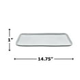 thumbnail image 5 of Bergamo Art 15" Decorative Handmade Aluminum Modern Square Tray in White, 5 of 5