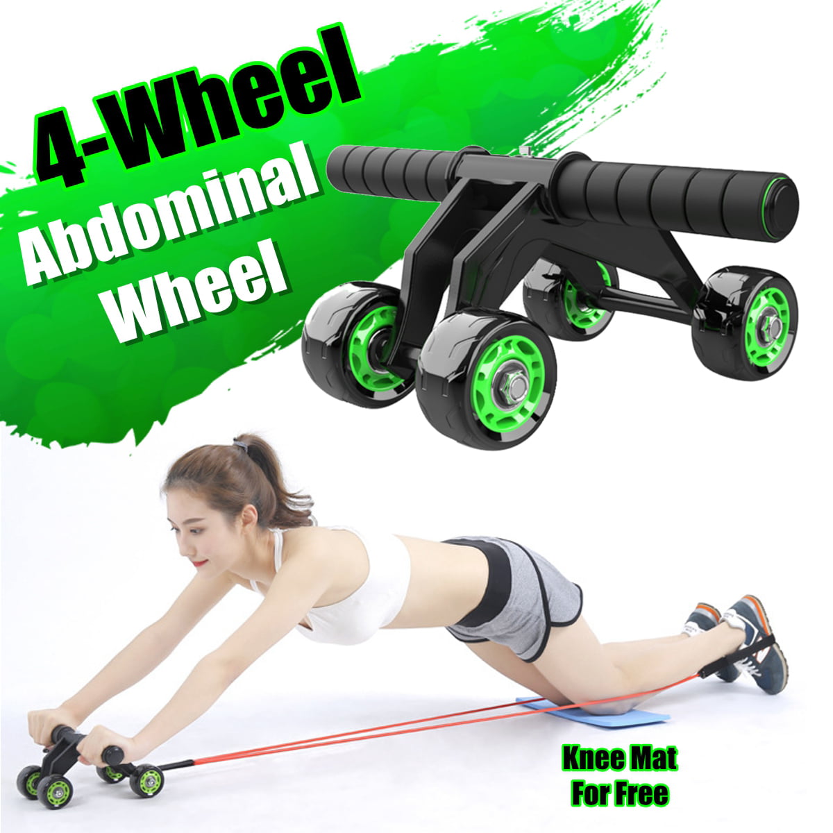 Abdominal Roller Workout Exercise Perrini AB Power Wheel Roller for Abs Blk 