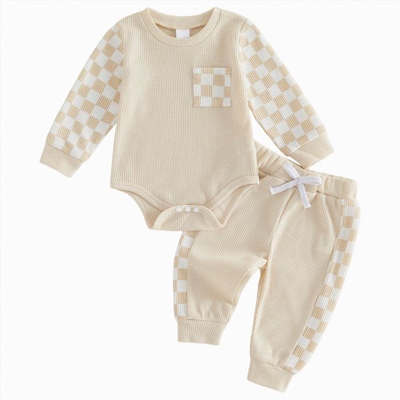 CAUYDY Baby Girl Clothes Set Preemie Girls Long Sleeved Bodysuit Infant Fall Winter Romper Newborn Going Home Outfit 0 3 6 9 12 18 24 Months Sizes 0-3 Months,Beige