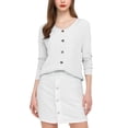 thumbnail image 2 of frariair ​Relaxed Fit Pocket Detail Top For Women Featuring Soft Cotton Blend And Long Sleeves Ideal For Versatile Daily Wear And Storage Solutions​ White, 2 of 4