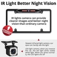 thumbnail image 3 of Universal License Plate Waterproof Rear View Reverse Backup HD 8 LED Camera Kit, 3 of 8
