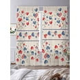thumbnail image 3 of Independence Day Sheer Curtains 108 Inch Length 2 Panels Set Window Treatments, 4th of July Red Blue Strip Love Burlap Rod Pocket Semi Curtains for Living Room/Bedroom/Kitchen Décor, 104"W x 108"L, 3 of 7