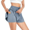 thumbnail image 7 of Jusfitsu 2 in 1 Athletic Shorts for Women High Waisted Running Workout Shorts with Pockets, 7 of 7