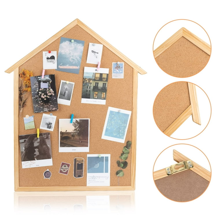 rustic Mini push pin Cork peg Board 9 3/4x7” picture Frame office home  decor