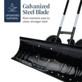 thumbnail image 4 of Best Choice Products 36in Galvanized Blade Hand Snow Pusher w/ 2 Wheels, Adjustable Handle, Blade Angle - Black, 4 of 8