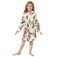 thumbnail image 6 of FORMRS Kids Bathrobe Unisex Hooded Robe Toddler Pajamas Sleepwear, Size 10-12T, Apples Flower Pattern, 6 of 7