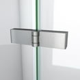 thumbnail image 4 of DreamLine SD-363658Q-04 Aqua-Q Fold 36 in. W x 58 in. H Frameless Bi-Fold Tub Door in Brushed Nickel, 4 of 6