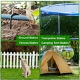 thumbnail image 5 of Fabulas Rebar Stakes 12 Inch, 12 Pack Rebar Stakes Heavy Duty Ground Anchors J Hook with Chisel Point End Galvanized Steel Anchors for Fence Landscape Trampoline Chain Link Garden Camping Tent Plants, 5 of 7
