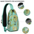 thumbnail image 4 of Sunflower with Inspirational Quote Sling Backpack, Lightweight Durable Crossbody Daypack, Adjustable Strap, Multiple Compartments for Daily Commuting and Gym, 4 of 5