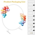 thumbnail image 6 of 8.2ft Round Balloon Arch Backdrop Stand Kit, Suitable for Weddings, Birthday Parties, Baby Showers, and Holiday Celebrations - White, 6 of 10