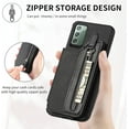 thumbnail image 5 of Phone Case for Samsung Galaxy Note 20 Glaxay Note20 5G Wallet Cover with Screen Protector and Zipper Credit Card Holder Stand Leather Cell Accessories Gaxaly Notes 20s Twenty Not S20 Women Men Black, 5 of 7