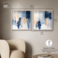 thumbnail image 5 of Soothing Depths Shadowbox Print Blue And Sage Wall Decor Set by Art Remedy, Blonde Frame, 24 x 24, 5 of 6