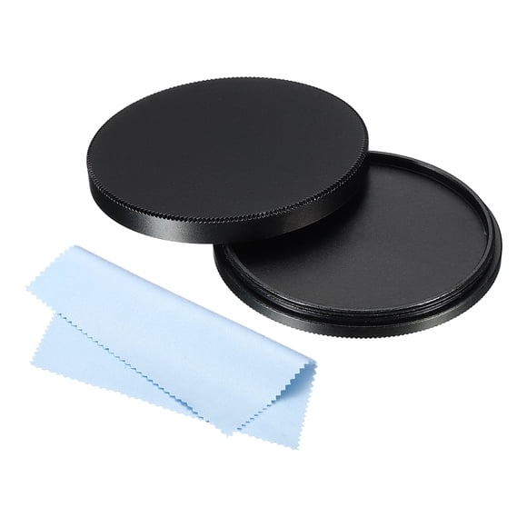 Unique Bargains 49mm Lens Filter Stack Cap, Aluminum Lens Cap Alloy Filter Stacks Protective Case with Cleaning Cloth