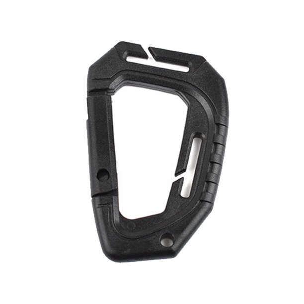 Yuarrent Mosquetones de plástico para exteriores Hebilla para acampar Gancho de clip Conector de llavero a presión de conexión rápida para escalada Escalada Negro Yuarrent OD031924-01