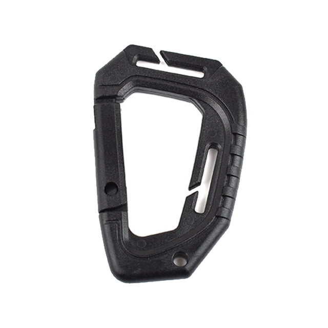 Soidarity Mosquetones de plástico para exteriores en forma de D hebilla colgante gancho llavero anillo conector escalada montañismo viaje negro Type3 NO3