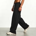 thumbnail image 7 of VBVC Men's Baggy Drawstring Sweatpants with Pockets, Stretchy Wide Leg Pants For Men, Black , S-3XL, 7 of 7