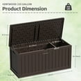 thumbnail image 3 of Homall 230 Gallon Outdoor Resin Deck Box ,Lockable, with Side Handles & Hydraulic Rod, Ideal for Patio, Garden, Poolside, 3 of 7