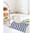 thumbnail image 7 of Navy Blue White Plaid Dish Towels Set, Waffle Weave Kitchen Towels 3 Pieces, Farmhouse Checkered Buffalo Microfiber Hair Face Bath Tea Towel Absorbent Quick Drying Cleaning Dish Cloths 12"x12", 7 of 7