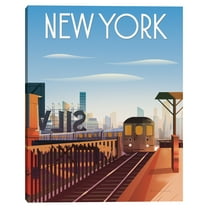 Masterpiece Art Gallery New YorkCities Canvas Art Print, 22" x 28", by Omar Escalante