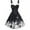 Black, variant on Pisexur Christmas Dress Women Vintage Christmas Color Snowflake Print Off Shoulder Wedding Guest Dress for Women, Xmas Party Swing Dress