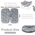 thumbnail image 4 of Papasan Chair Cushion, Egg Chair Cushion, Water Resistant Hanging Swing Cushion, Thickened Soft Seat Cushion for Outdoor and Indoor(Only Cushion)（Light gray）, 4 of 6