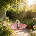 thumbnail image 5 of ValueAgain Solar Bird Bath Fountains, Hanging Heart Shaped Birdbath for Outdoors, Solar Powered Water Fountain for Garden Porch, Pink Garden Decor, 8.66 Inch, 5 of 9