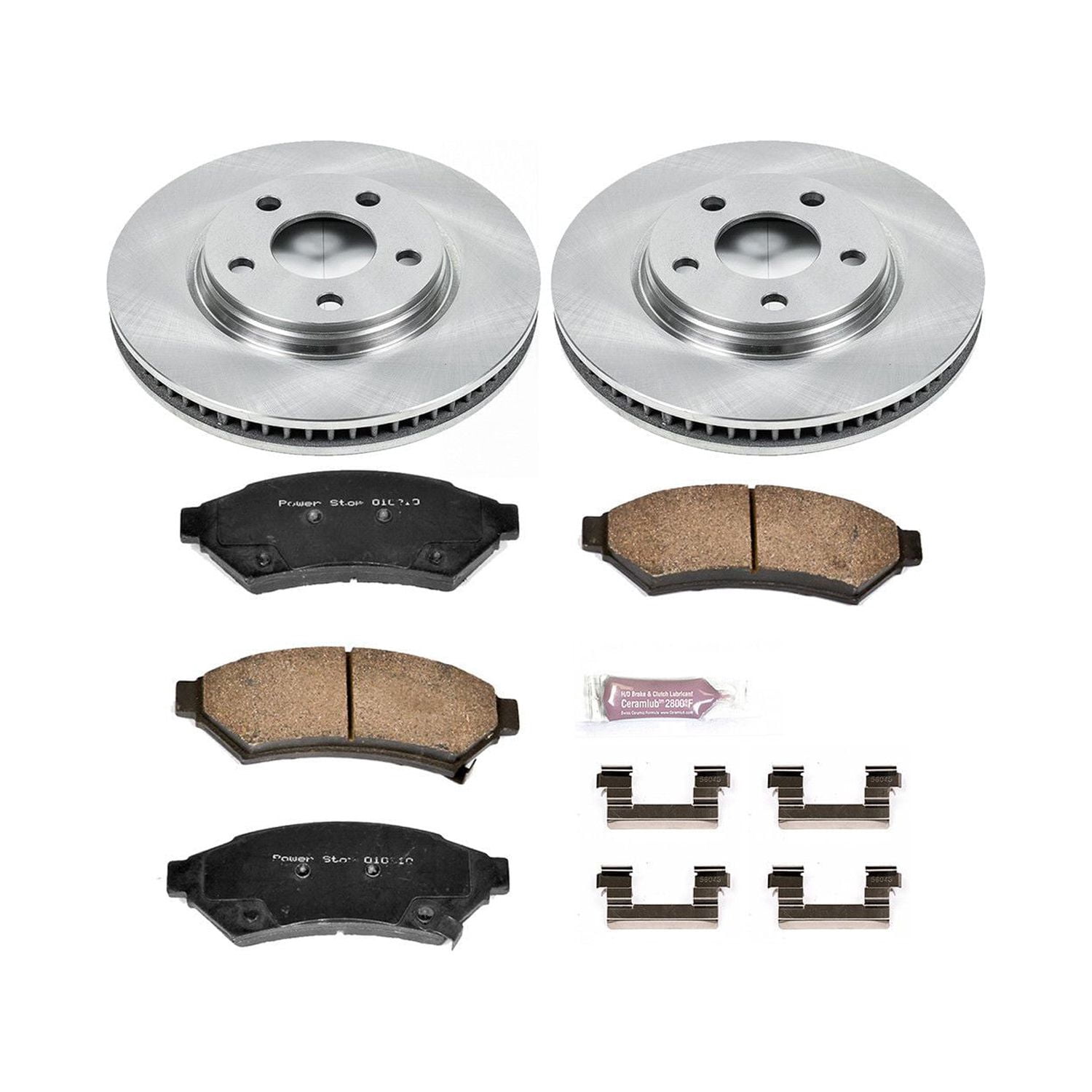 Power Stop Front Stock Replacement Brake Pad and Rotor Kit KOE1588