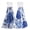 Beautiful Blue And White Pattern Blue And White Flowers, variant on Different Design 2pcs Loop Hanging Bathroom Kitchen Hand Towel Vector Designs Vairous Flowers