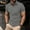 Gray, variant on Button Up Work Tops Short Sleeve Ribbed Collared Red T Shirt Polos Men Plain Pullover Club Tops,L