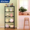 thumbnail image 2 of 5-wire Shelving Metal Storage Rack Adjustable Shelves Standing Shelf Units For Laundry Bathroom Kitchen Pantry Closet(black 11.8" D X 16.6" W 53.5" H), 2 of 7
