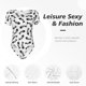 thumbnail image 4 of Fotbe Fish Bone Body de Mujer con Cuello Redondo y Mangas Cortas, Sin Mangas Ajustado, Suave, Cómodo y Básico-X-Large, 4 of 7