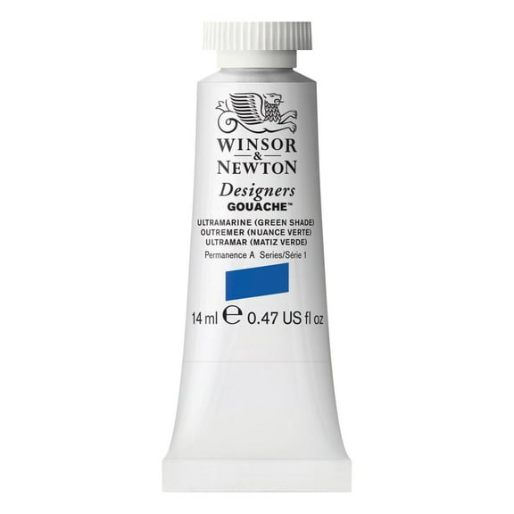 Winsor & Newton Designers Gouache Color, 14ml, Ultramarine (Green Shade)