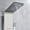 thumbnail image 3 of Stainless Steel Shower Panel Rain&Waterfall Tower Massage Jets Brushed Nickel, 3 of 7