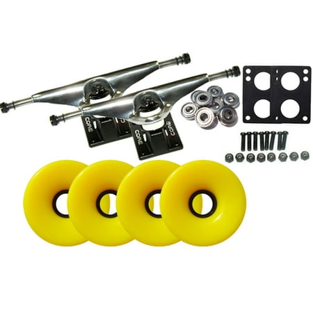 LONGBOARD Skateboard TRUCKS & WHEELS COMBO 70mm YELLOW price history on PriceWatchPro