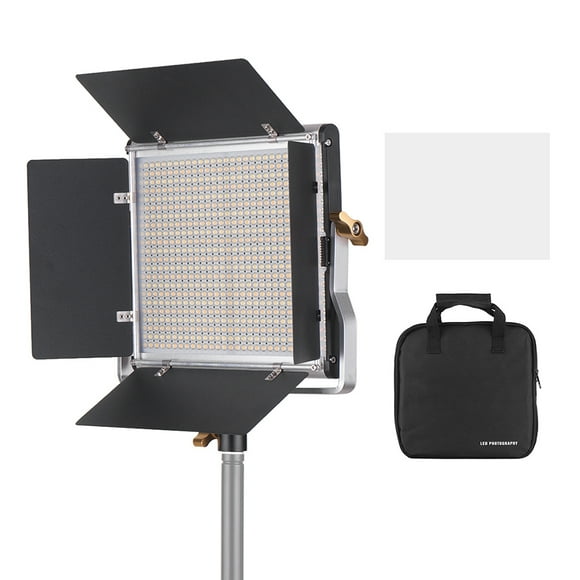 Andoer Professional LED Video Light Dimmable 660 LED Bulbs Bi-Color Light Panel 3200-5600K CRI 85+ with U Bracket & Barndoor Lighting Kit for Studio Photography Video Shooting