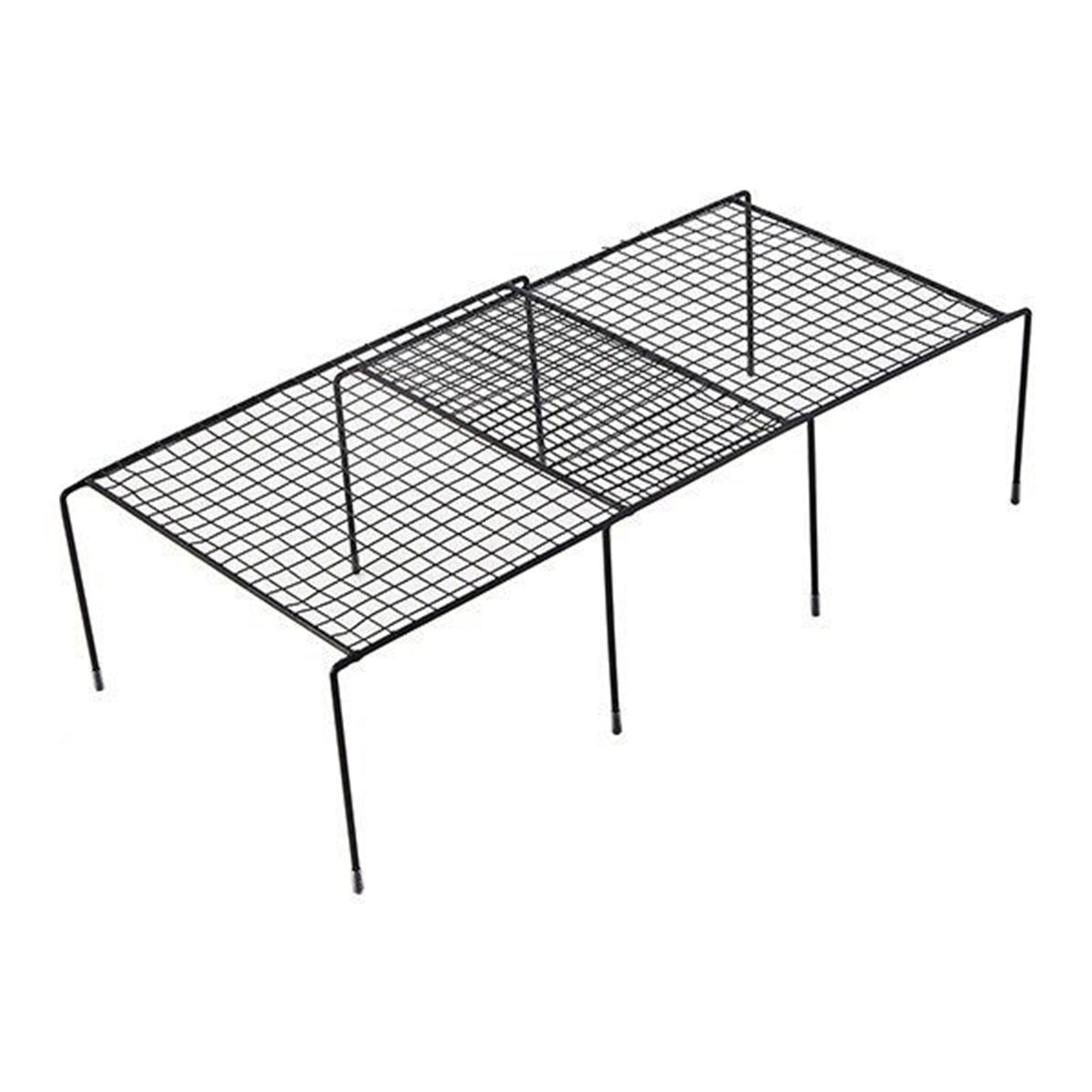 Shelf Organizers Stackable Expandable Set of 2 Metal Kitchen