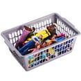 thumbnail image 2 of YBM Home Plastic Storage Basket Bin and Drawer Organizer, 11.5” x 8” Gray (12-Pack), 2 of 9