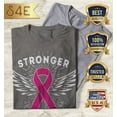 thumbnail image 2 of S4E Men's Stronger Together Breast Cancer T-Shirt Small Charcoal, 2 of 4