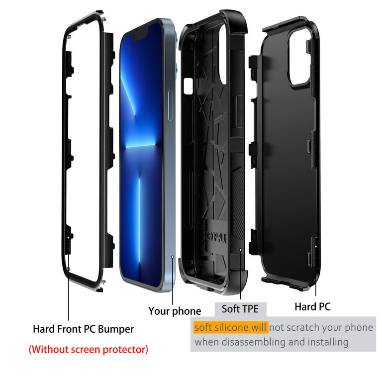UUCOVERS iPhone 13 Pro Max Case for Girls Women Men, 2 in 1
