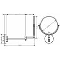 thumbnail image 3 of Espejo de aumento universal, cromado, 3 of 6