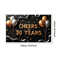 thumbnail image 5 of LUUFILx Cheers 30 Years Anniversary Backdrop Birthday Party Celebration Banner Decorations Event Supplies Balloon Props Photography Background, 5 of 7
