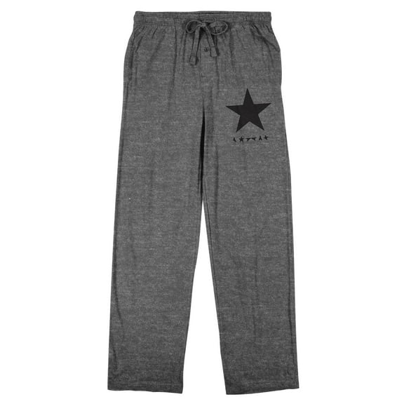 David Bowie Black Star Men's Gray Heather Sleep Pajama Pants