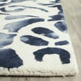 thumbnail image 4 of Safavieh Dip Dye Beaumont Distressed Wool Area Rug, Ivory/Navy, 9' x 12', 4 of 11