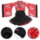 thumbnail image 3 of Japanese Traditional Maid Dress Kimono Cosplay Outfit Maid Costume Dress Size M (Red), 3 of 4